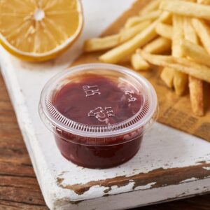 0.75-1 Oz Portion Cup Lid Clear Plastic 2500/case)