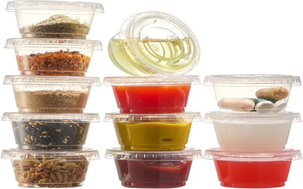 0.75-1 Oz Portion Cup Lid Clear Plastic 2500/case)