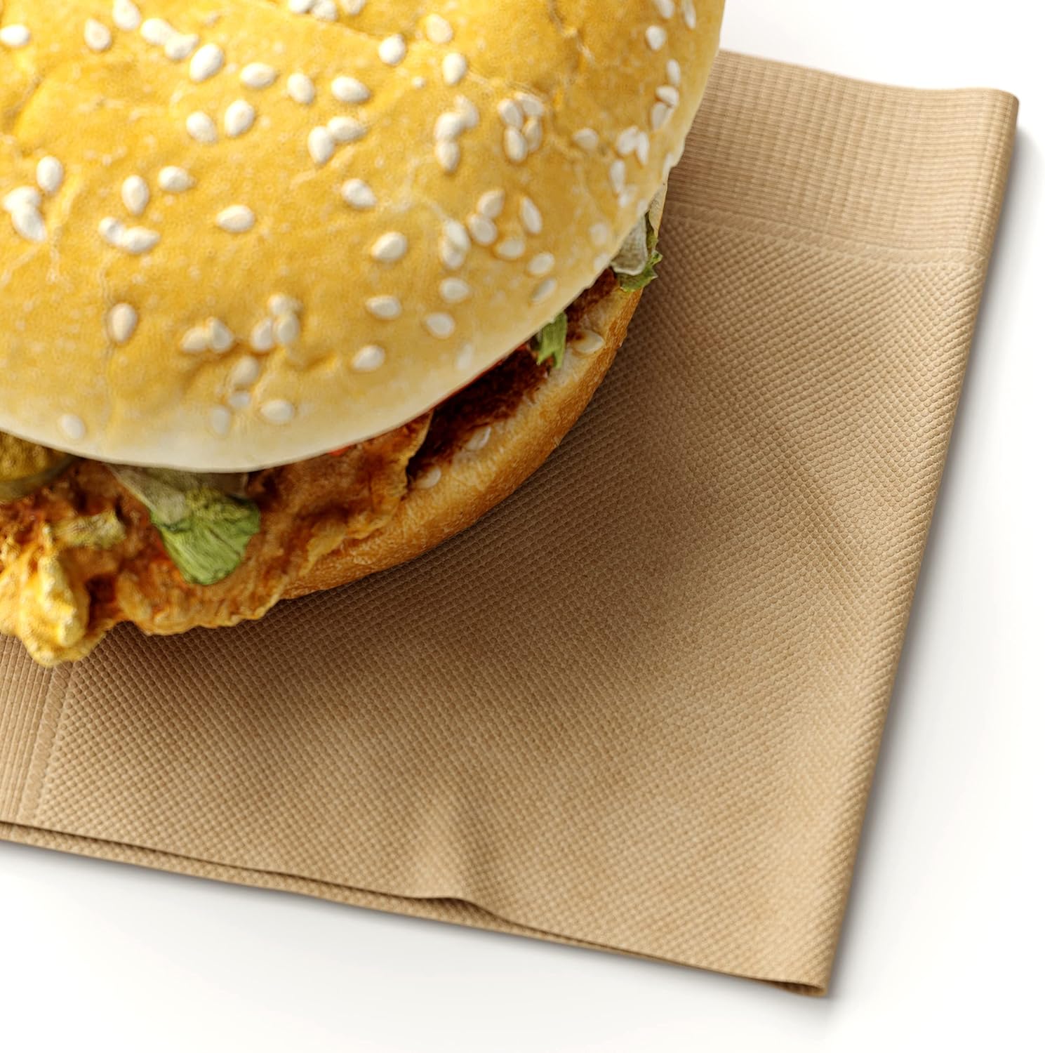 9" X 9" Brown 1-ply 1/4 Fold Cocktail Napkin 4000/case - Image 4