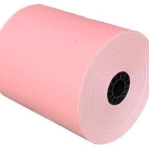 3 1/8" x 230' Thermal Receipt Paper Rolls - Pink, 50 Rolls/Case