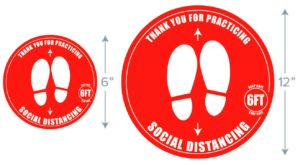 social distancing floor decals