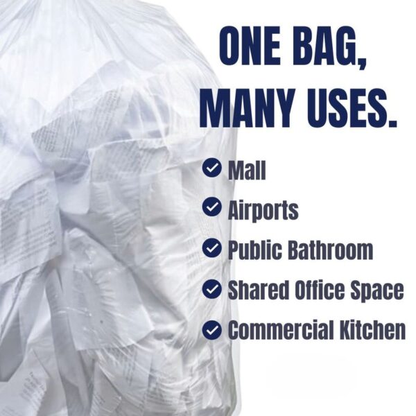 33 Gallons Trash Bag - Natural/Clear 16 Mic Hd 33" X 40" 250/Case