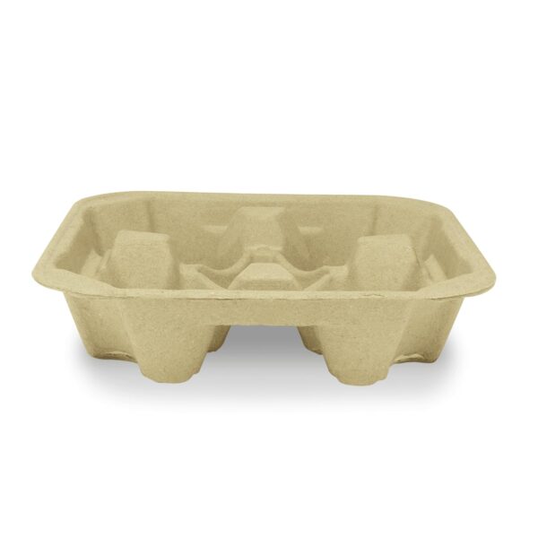 4 Cup Molded Fiber Holder/carrier 300/case 75 Piece/bag)
