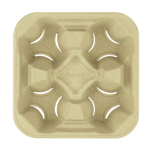 4 Cup Molded Fiber Holder/carrier 300/case 75 Piece/bag)