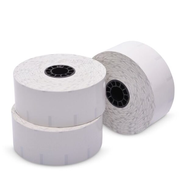 40 mm x 375 ft Iconex Sticky Media Ultra-Lite, 12 per Carton, 55 GSM Facestock, 100 mm OD, 1 in Sense Mark Repeat