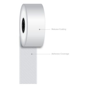 40 mm x 270 ft Iconex Sticky Media Full-Tack, 12 per Carton, 80 GSM Facestock, 100 mm OD, No Sense Mark