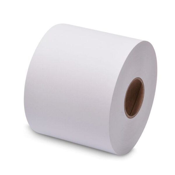 58 mm x 213 ft Iconex Sticky Media™ , 36 per Carton, 80 GSM Facestock, 100 mm OD, No Sense Mark Repeat