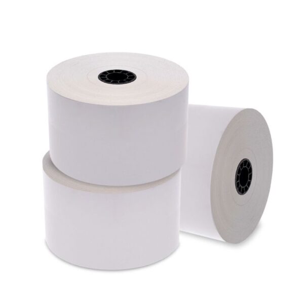 80 mm x 270 ft Iconex Sticky Media Full-Tack, 12 per Carton, 80 GSM Facestock, 100 mm OD, Sense Mark Repeat