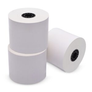 80 mm x 270 ft Iconex Sticky Media Full-Tack, 12 per Carton, 80 GSM Facestock, 100 mm OD, Sense Mark Repeat