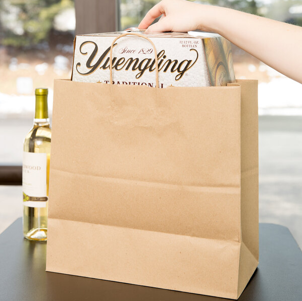 13" X 7" X 13" Paper Shopping Bag With Handle White 250/case - Image 3