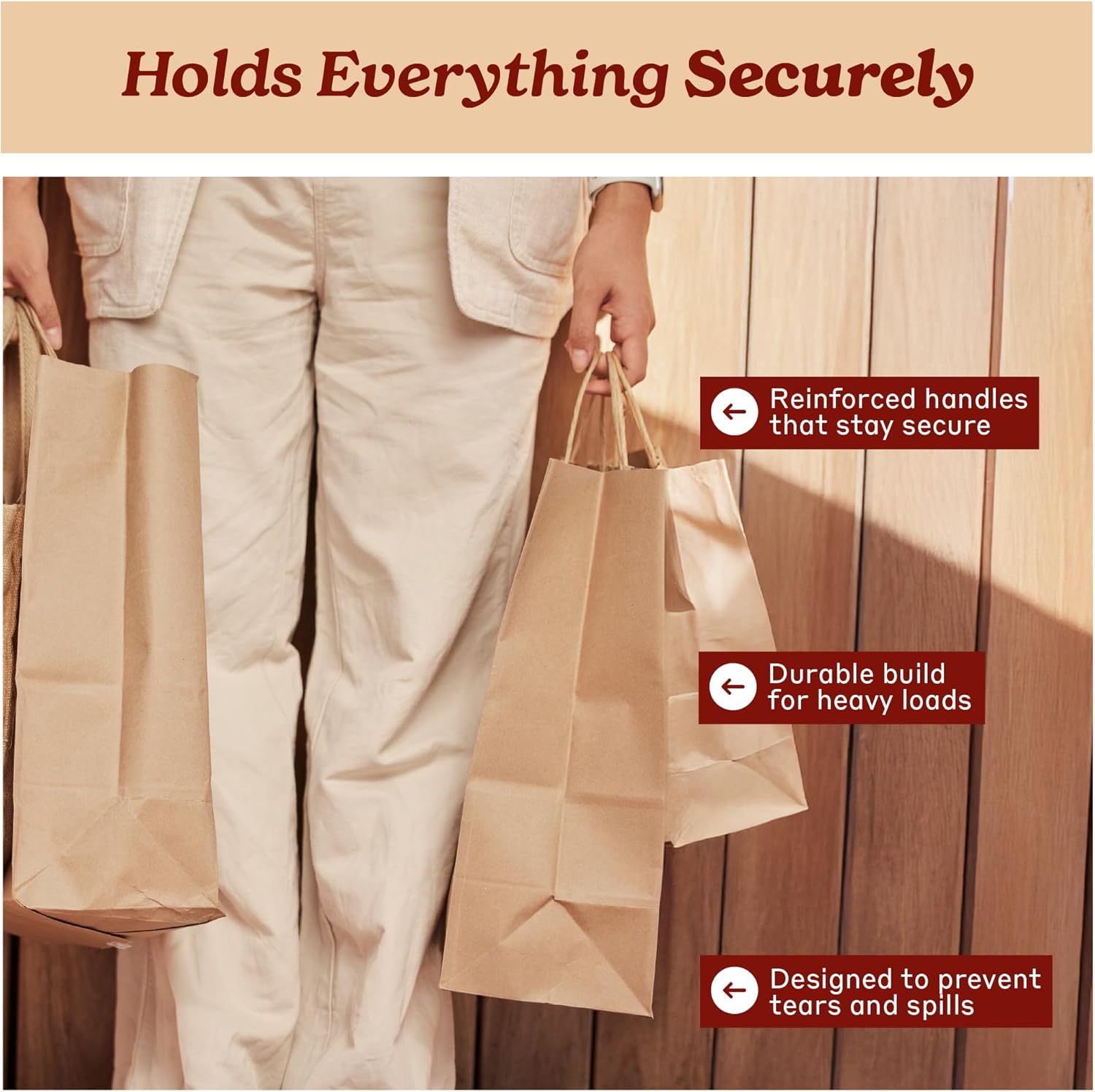 13" X 7" X 13" Paper Shopping Bag With Handle White 250/case - Image 5