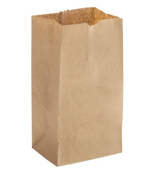 Watson Distributing 4 Lb Brown Paper Bag 5" X 9-3/4" X 3-1/8" 500/bundle - Image 4