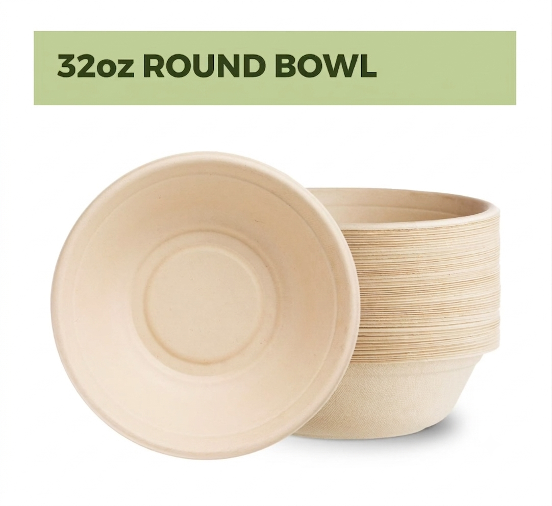 Watson Distributing 32 OZ Bowl Bagasse 500/case - Image 3