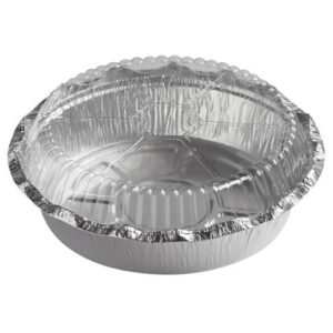 7" Round Standard Weight Foil Take-out Pan With Dome Lid 200/case