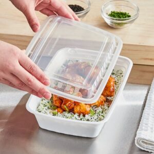 38 OZ Rectangular Microwaveable Container With Lid 150/case