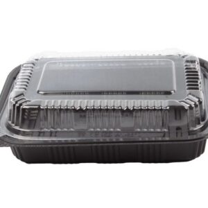 Bento Box 1-compartment (515) Black With Clear Lid Combo 450/case