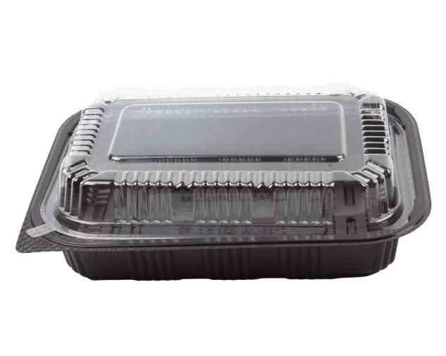 Bento Box 1-compartment (520) Black With Clear Lid Combo 400/case - Image 5