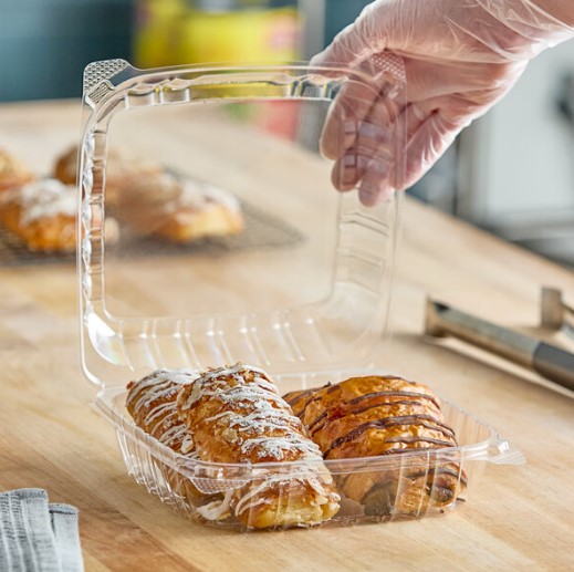 Watson Distributing 8" X 8" X 3" Clamshell Pet Clear Container 200/case - Image 4