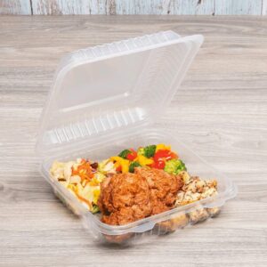 Watson Distributing 9" X 9" X 3" Clear Pet Plastic Hinged-lid Take-Out Container 200/case
