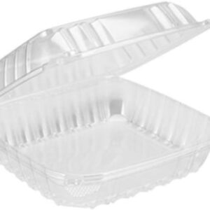 7.5" X 7.5" Clamshell TFPP Container 1-Xompartment Center Slide 150/case