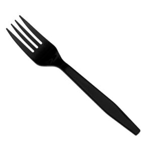 Heavy Weight Fork Plastic Black 6.75" 1000/case