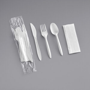 Watson Distributing Heavy Weight Disposable Cutlery Set White 6.5 inch - 100/Case