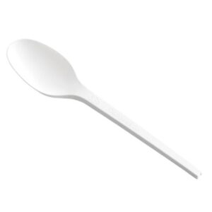 Compostable Heavy Weight Spoon CPLA Plastic White 6-1/2" 1000/case
