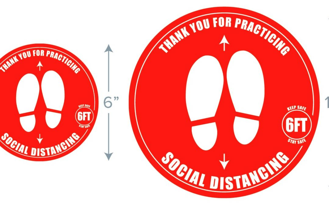 Social Distancing Decals