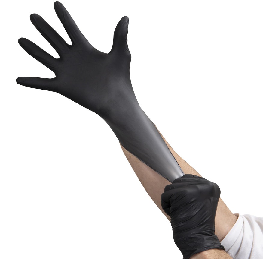 Watson Distributing Small Black Nitrile Gloves, Soft, Powder Free, 100 Pieces - Image 4