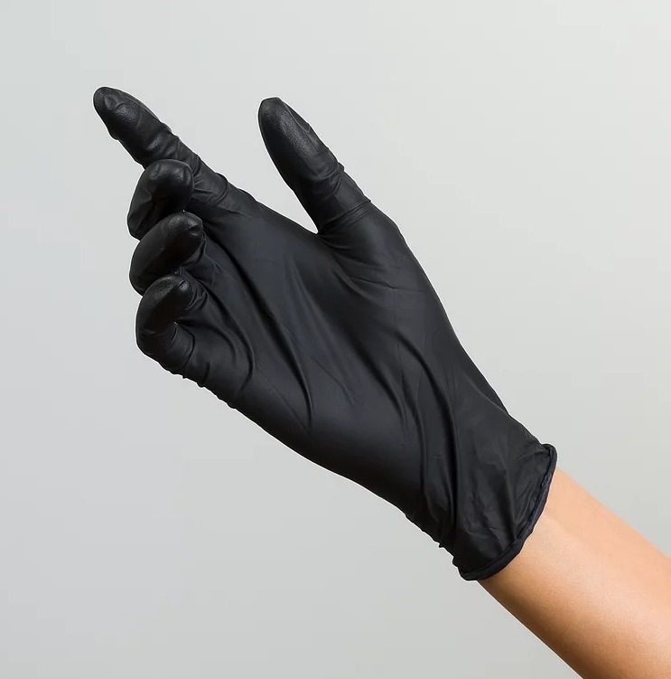 Watson Distributing Small Black Nitrile Gloves, Soft, Powder Free, 100 Pieces - Image 3