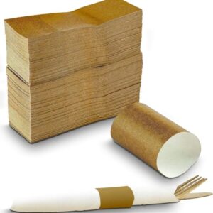 Watson Distributing Natural Kraft Self-adhering Paper Napkin Band 4.25" X 1.5" 2000/case