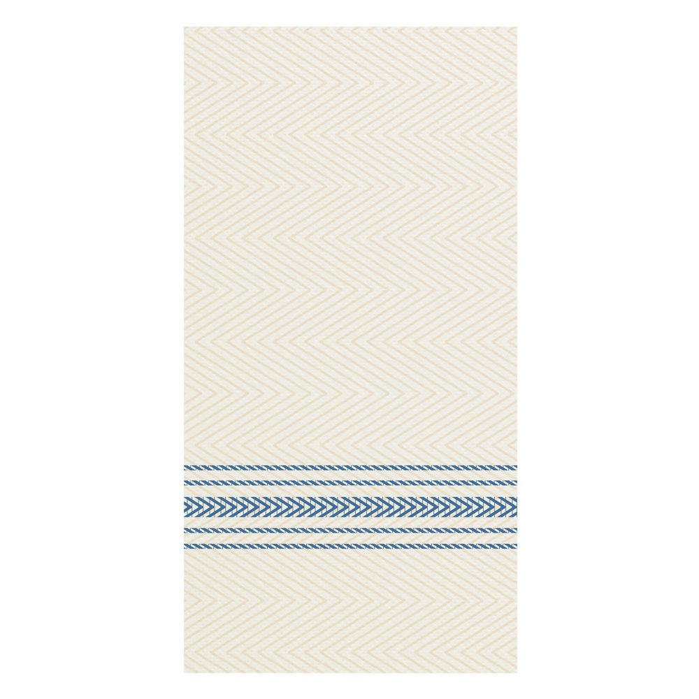 15-1/2" X 15-1/2" White/blue Dishtowel Print Dinner Napkin 800/case - Image 5