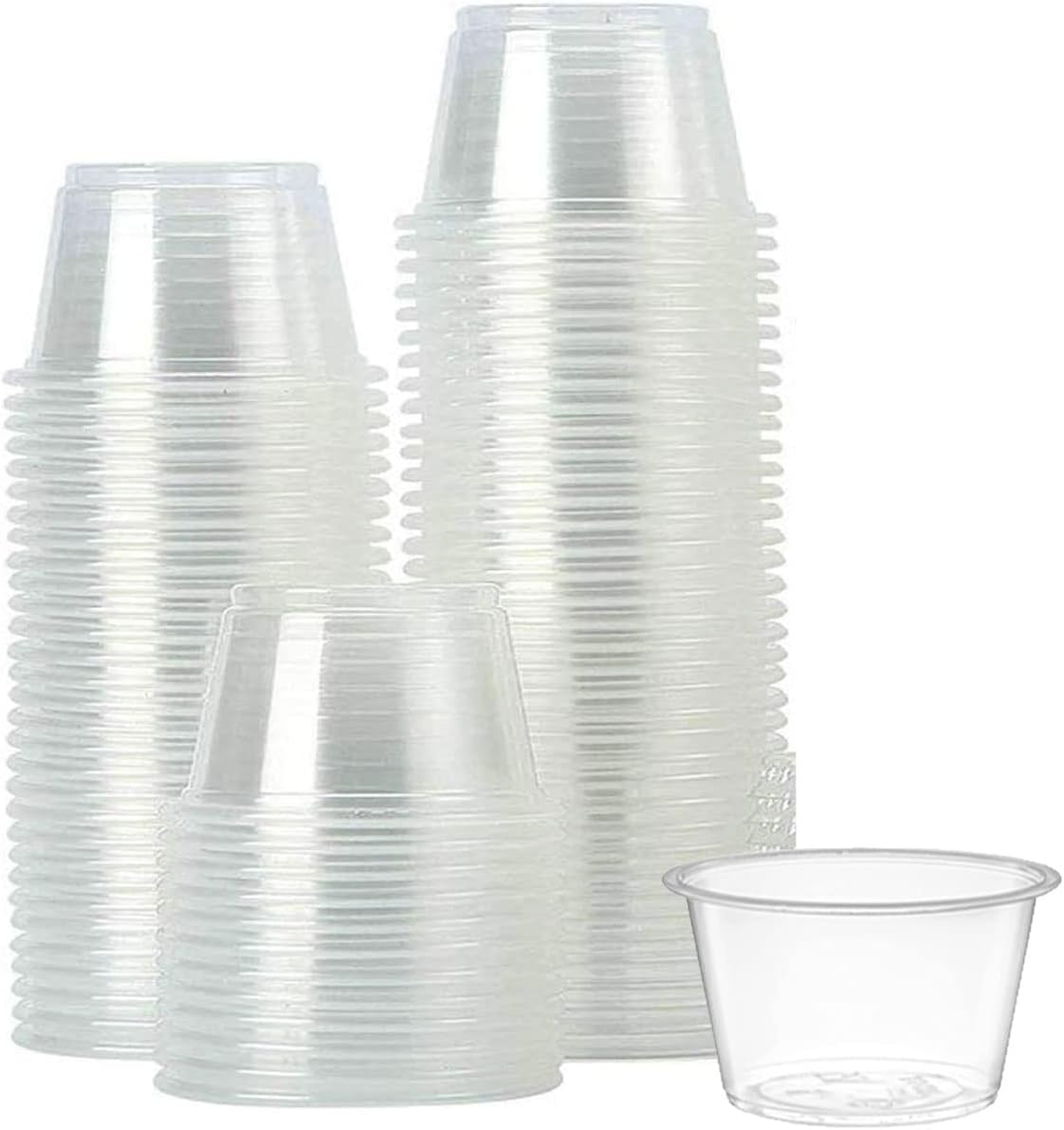 Watson Distributing 0.75 Oz Portion Cup with Lids Clear 2500/Case - Image 2