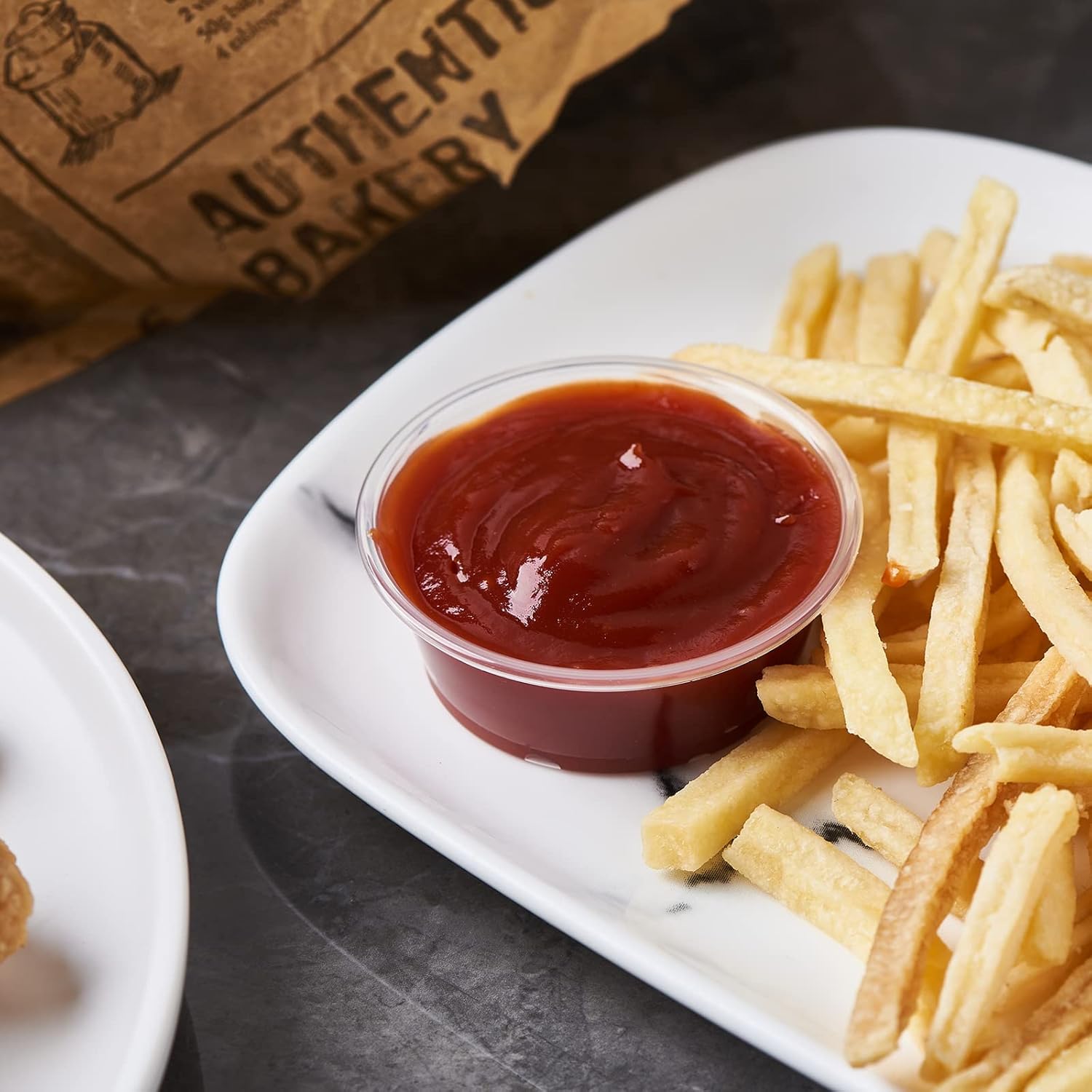 Watson Distributing 1.5 Oz Portion Cup with Lids Clear 2500/Case - Image 3