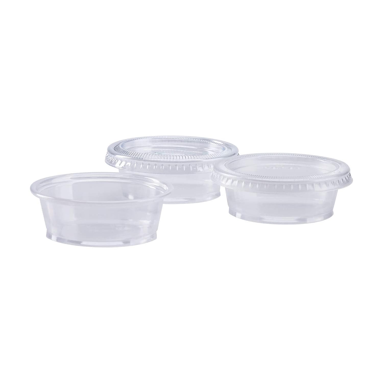 Watson Distributing 1.5 Oz Portion Cup with Lids Clear 2500/Case - Image 4
