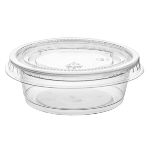Watson Distributing 1.5 Oz Portion Cup with Lids Clear 2500/Case