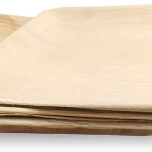 9.5" Palm Leaf Square Plates 25/pack 100/case