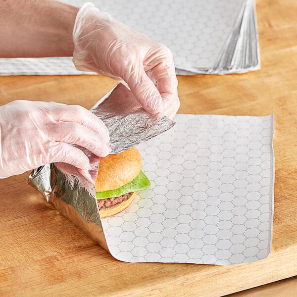 Watson Distributing 12" X 10-3/4" Food Service Interfolded Pop-up Foil Sheets 200/box - Image 2