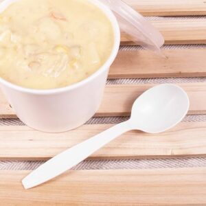 Compostable Soup Spoon Tpla White 6" 1000/case)