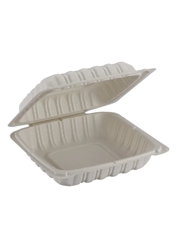 8" X 8" Clamshell Mfpp Container 1-compartment Corner Lock 150/case)