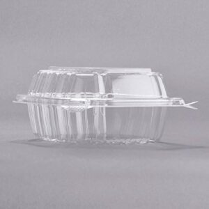 5-3/8" X 5-1/4" X 2-5/8" Container Plastic Clear Hinged 500/case)