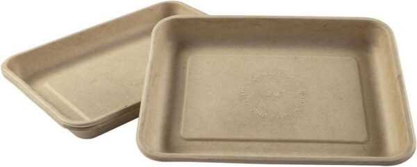 12" X 16" Molded Fiber/pulp Rectangle Tray 100/case)