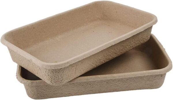 12" X 16" Molded Fiber/pulp Rectangle Tray 100/case)