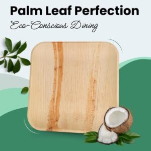 8" Palm Leaf Square Plates 50/pack 200/case