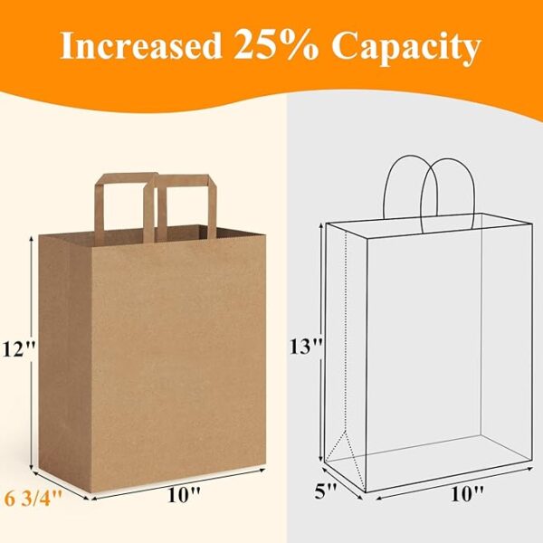 10" X 5" X 13" Paper Bag Round Handle 250/case)