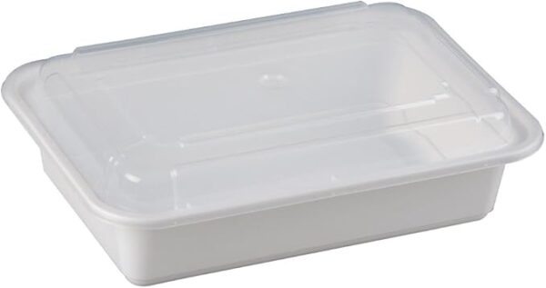 38 Oz Rectangular Microwaveable Container With Lid 150/case)