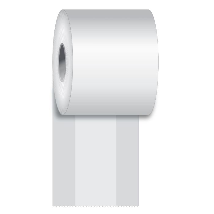 80 mm x 160 ft Iconex MAXStick® 2GOSE, 24 per Carton, 74 GSM Facestock, 70 mm OD, No Sense Mark