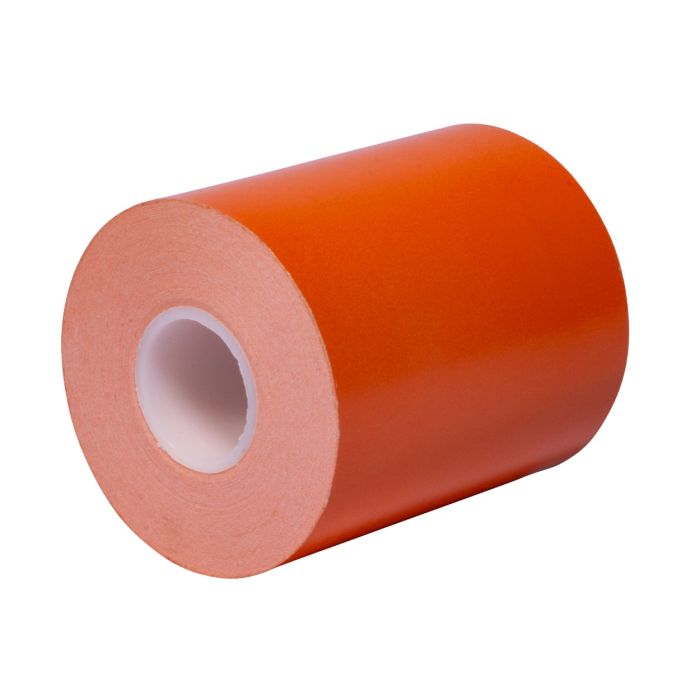 80 mm x 160 ft Iconex MAXStick®2GOSE ORANGE, 24 per Carton, 55 GSM Facestock, 70 mm OD, No Sense Mark