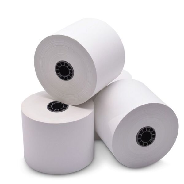 58 mm x 270 ft Iconex Sticky Media™ Bag Label, 12 per Carton, 80 GSM Facestock, 100 mm OD, Sense Mark