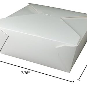 #3 Take-out Container Microwaveable Folded Paper 7-3/4" X 5-1/2" X 2-½" 200/case